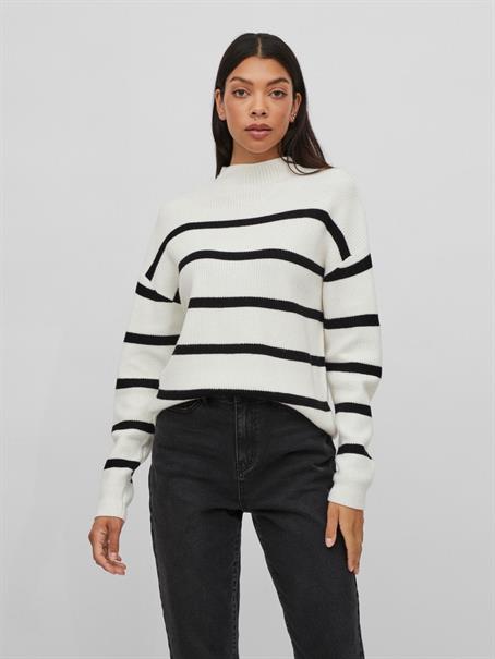 VIRIL MOCKNECK L/S KNIT RIB TOP - NOOS white alyssum