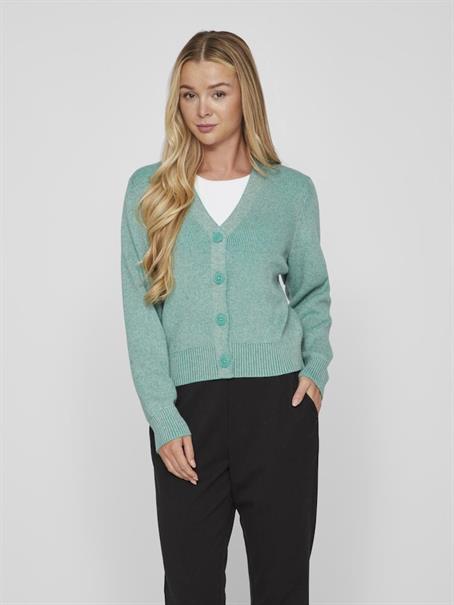 VIRIL MULTI SHORT L/S KNIT CARDIGAN-NOOS green milieu