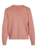 VIRIL MULTI V-NECK L/S KNIT TOP - NOOS misty rose