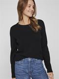 VIRIL O-NECK L/S KNIT TOP - NOOS black