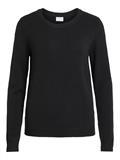VIRIL O-NECK L/S KNIT TOP - NOOS black
