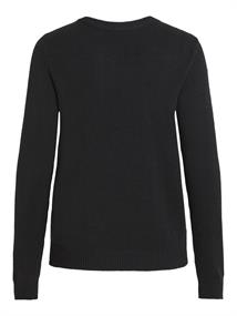 VIRIL O-NECK L/S KNIT TOP - NOOS black