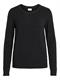 VIRIL O-NECK L/S KNIT TOP - NOOS black