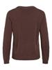 VIRIL O-NECK L/S KNIT TOP - NOOS coffee bean