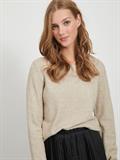 VIRIL O-NECK L/S KNIT TOP - NOOS hellbraun1