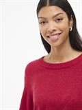 VIRIL O-NECK L/S KNIT TOP - NOOS jester red