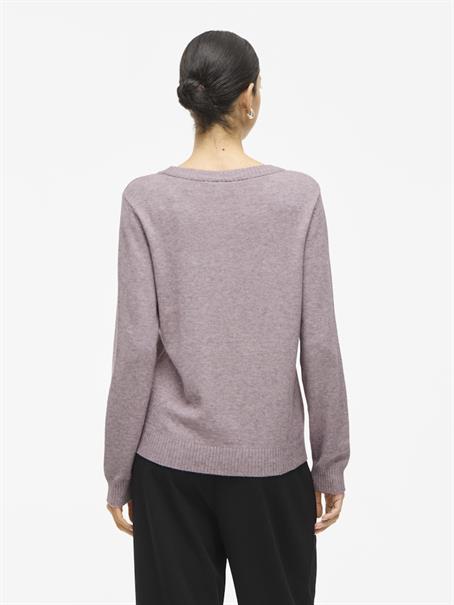 VIRIL O-NECK L/S KNIT TOP - NOOS toadstool