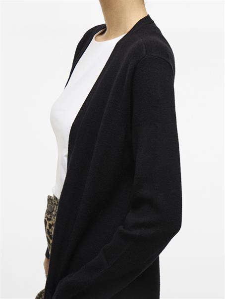 VIRIL OPEN L/S KNIT CARDIGAN - NOOS black