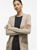 VIRIL OPEN L/S KNIT CARDIGAN - NOOS hellbraun1