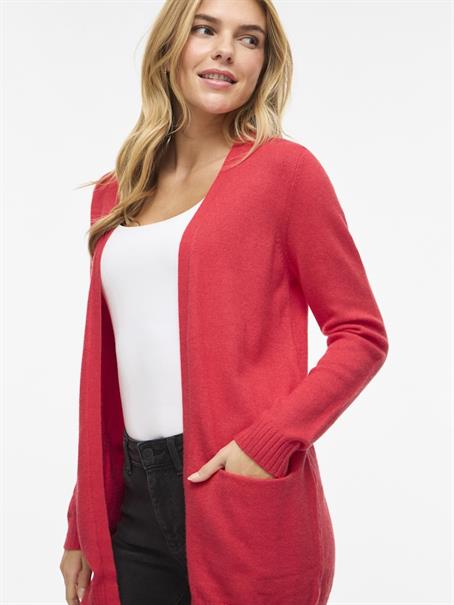 VIRIL OPEN L/S KNIT CARDIGAN - NOOS hibiscus