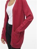 VIRIL OPEN L/S KNIT CARDIGAN - NOOS jester red
