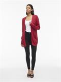 VIRIL OPEN L/S KNIT CARDIGAN - NOOS jester red