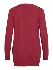 VIRIL OPEN L/S KNIT CARDIGAN - NOOS jester red