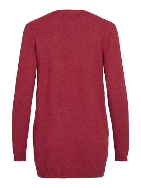 VIRIL OPEN L/S KNIT CARDIGAN - NOOS jester red