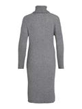 VIRIL ROLLNECK L/S SLIT KNIT DRESS/L medium grey melange