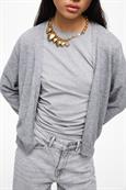 VIRIL SHORT L/S KNIT CARDIGAN-NOOS medium grey melange