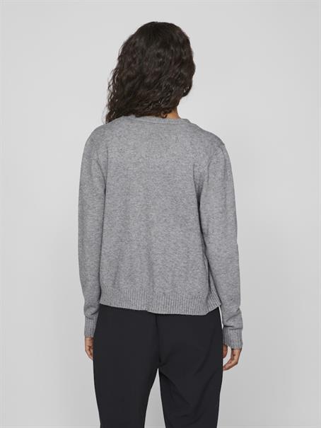 VIRIL SHORT L/S KNIT CARDIGAN-NOOS medium grey melange