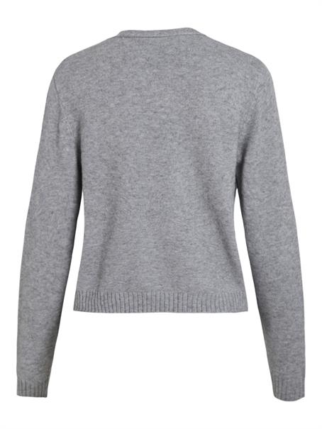 VIRIL SHORT L/S KNIT CARDIGAN-NOOS medium grey melange