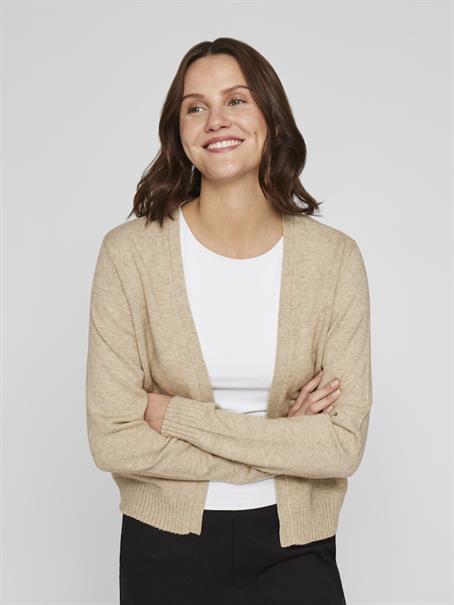 VIRIL SHORT L/S KNIT CARDIGAN-NOOS natural melange