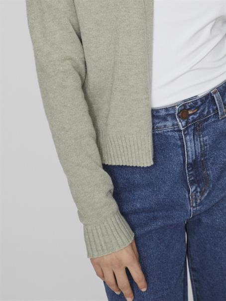 VIRIL SHORT L/S KNIT CARDIGAN-NOOS oil green