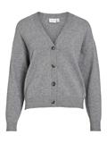 VIRIL V-NECK KNIT CARDIGAN - NOOS medium grey melange