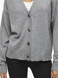 VIRIL V-NECK KNIT CARDIGAN - NOOS medium grey melange