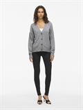 VIRIL V-NECK KNIT CARDIGAN - NOOS medium grey melange