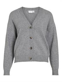 VIRIL V-NECK KNIT CARDIGAN - NOOS medium grey melange