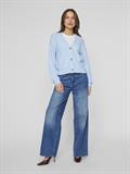 VIRIL V-NECK L/S KNIT CARDIGAN - NOOS kentucky blue