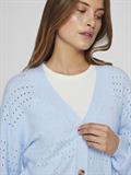 VIRIL V-NECK L/S KNIT CARDIGAN - NOOS kentucky blue