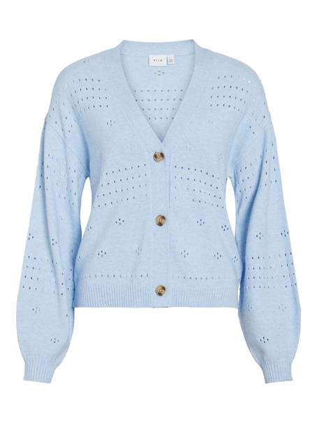 VIRIL V-NECK L/S KNIT CARDIGAN - NOOS kentucky blue