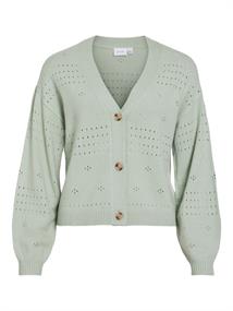 VIRIL V-NECK L/S KNIT CARDIGAN - NOOS silt green