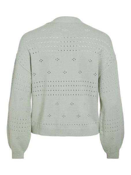 VIRIL V-NECK L/S KNIT CARDIGAN - NOOS silt green