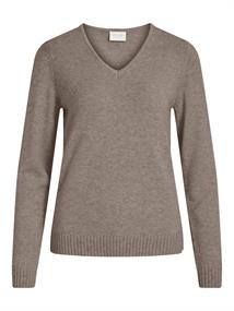 VIRIL V-NECK L/S KNIT TOP-FAV fungi