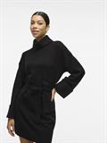 VIROLFIE L/S TIE BELT KNIT DRESS - NOOS black