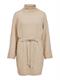 VIROLFIE L/S TIE BELT KNIT DRESS - NOOS natural melange