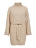 VIROLFIE L/S TIE BELT KNIT DRESS - NOOS natural melange