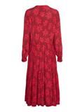 VIS CREPE MIDI SHIFT DRESS LS mid scale bloom pink splendor