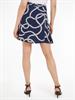 VIS ROPE PRINT SHORT SKIRT coastal rope carbon navy