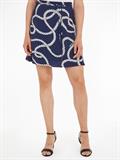 VIS ROPE PRINT SHORT SKIRT coastal rope carbon navy