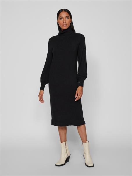 VISARA L/S ROLLNECK MIDI DRES/BF/KA black