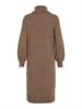 VISARA L/S ROLLNECK MIDI DRES/BF/KA brown lentil