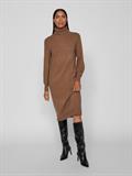 VISARA L/S ROLLNECK MIDI DRES/BF/KA brown lentil