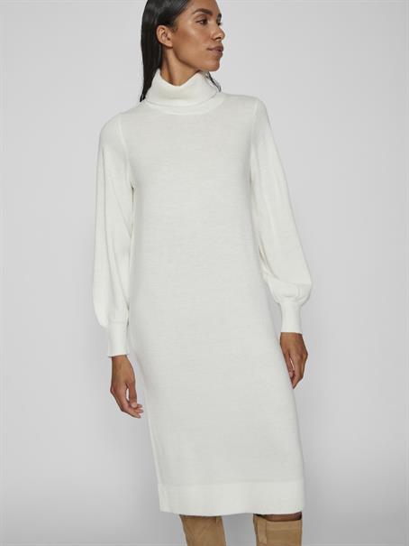 VISARA L/S ROLLNECK MIDI DRES/BF/KA snow white