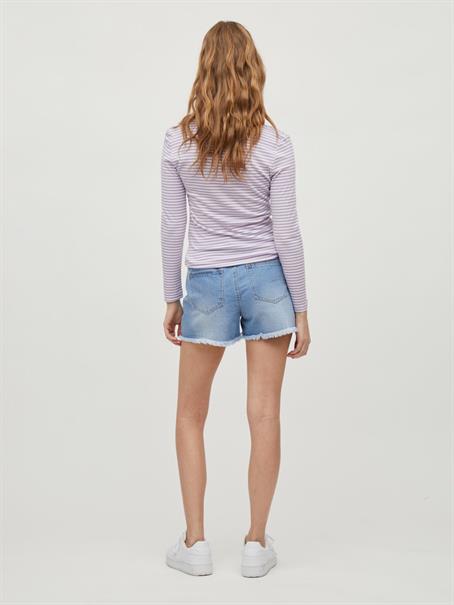 VISARA LILIAN RW SHORT DENIM SHORTS light blue denim