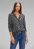 Viskose Bluse mit Print deep blue