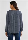 Viskose Bluse mit Print deep blue