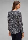 Viskose Bluse mit Print deep blue