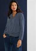 Viskose Bluse mit Print deep blue