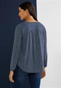 Viskose Bluse mit Print deep blue